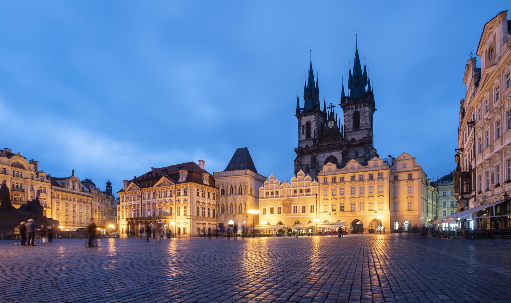 Prague at dusk